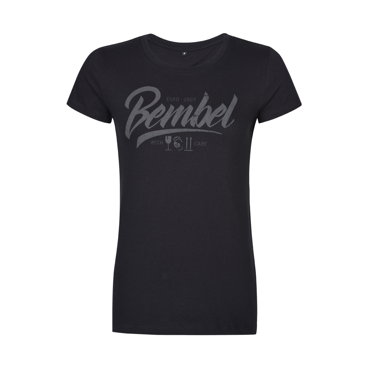 BEMBEL-WITH-CARE Girlie-Shirt Bembel-Schriftzug Produktbild front, Apfelwein, Cider