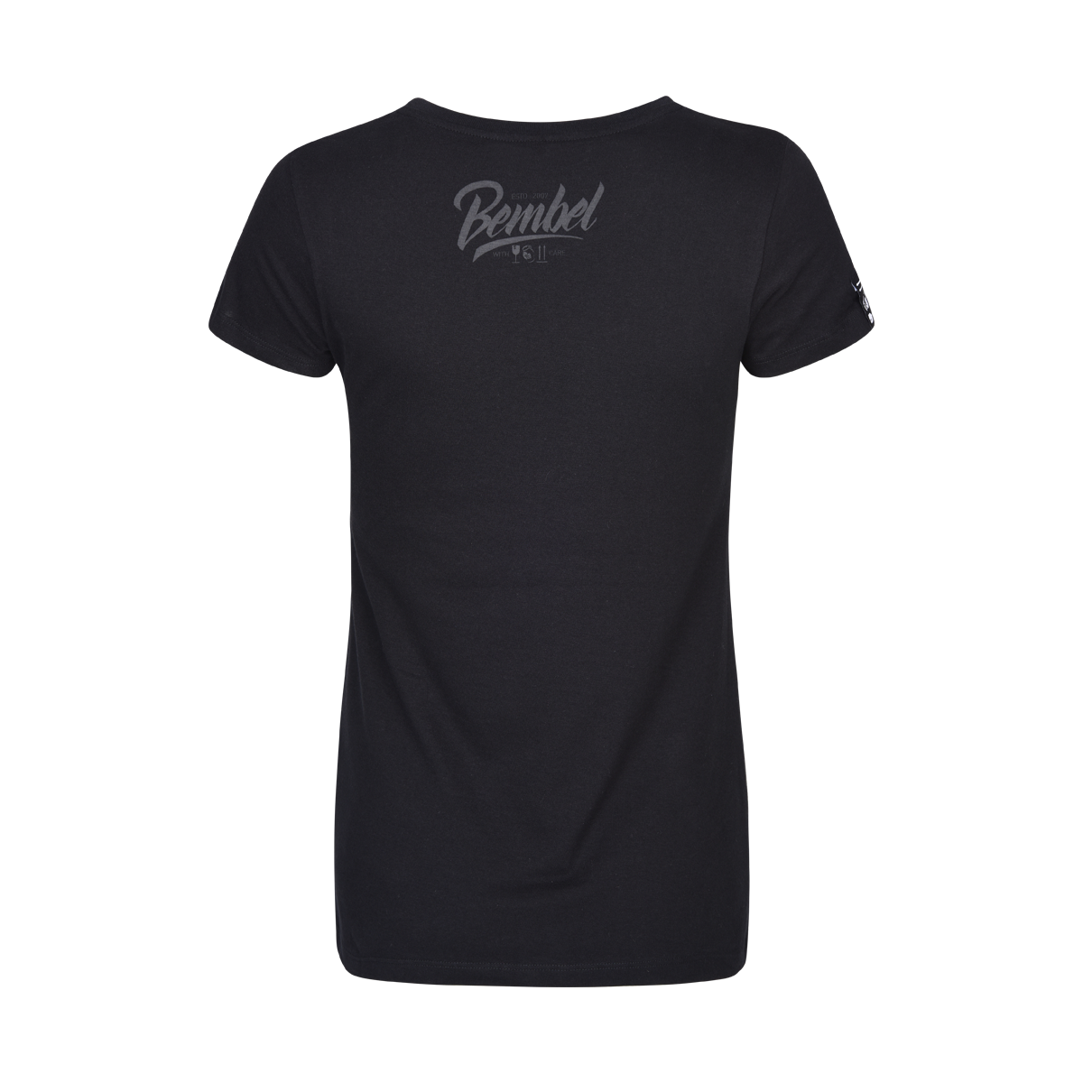 BEMBEL-WITH-CARE Girlie-Shirt Bembel-Schriftzug Produktbild Rückseite, Apfelwein, Cider