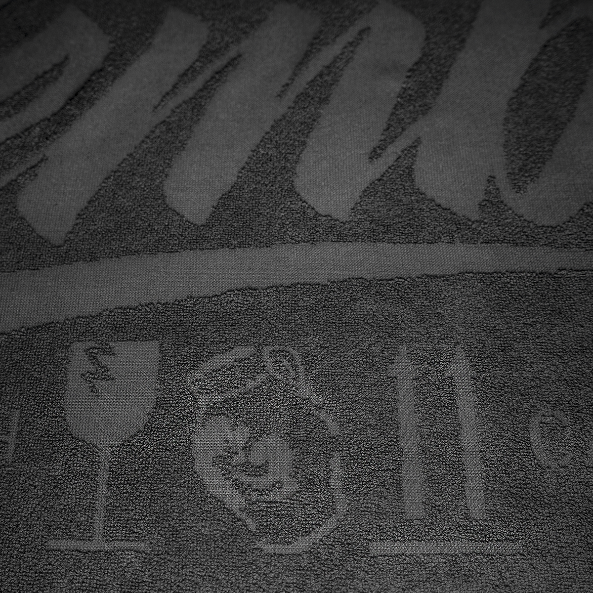 BEMBEL-WITH-CARE Badetuch Detail Schriftzug, Bembel Apfelwein, Cider