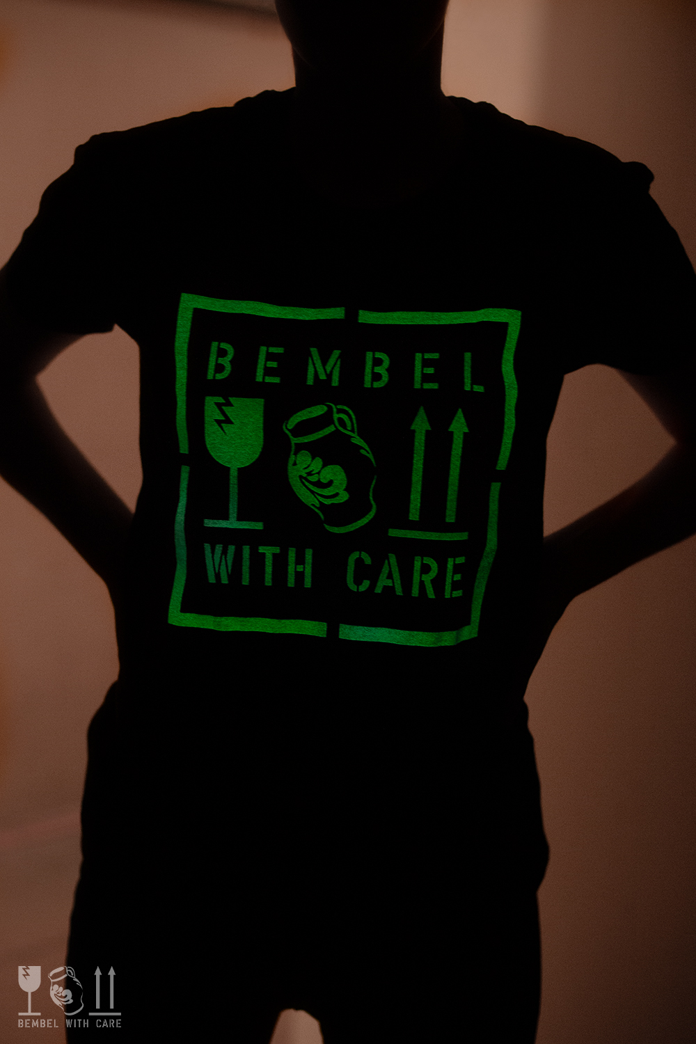 BEMBEL-WITH-CARE Leutbembel T-Shirt Unisex, glow in the dark Aufdruck, Apfelwein, Cider