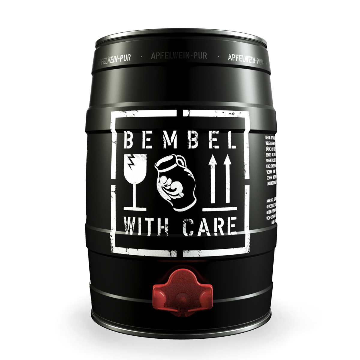 BEMBEL-WITH-CARE im 5L-Fass: füllt die Lücke zwischen Bier und Wein. Unser Apfelwein aus dem Odenwald - die Antwort auf Cider.